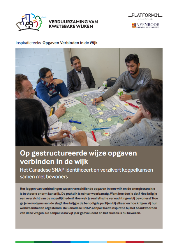 Verduurzaming Kwetsbare Wijken - Inspiratiereeks Opgaven Verbinden in de Wijk - Op gestructureerde wijze opgaven verbinden in de wijk