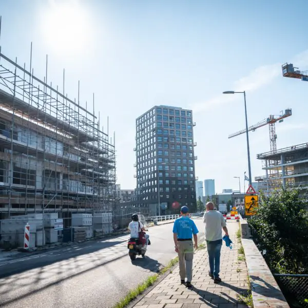 Huiskraan bij woningen die gebouwd worden
